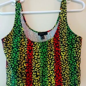 Jamaican Cropped Tank Top Size: 1XL